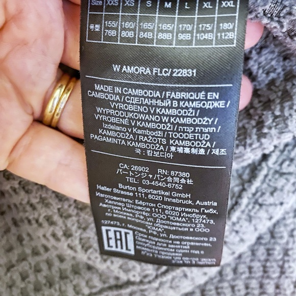 BURTON unisex waffle mock neck sweater, size small - Picture 9 of 9